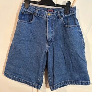 Long denim shorts